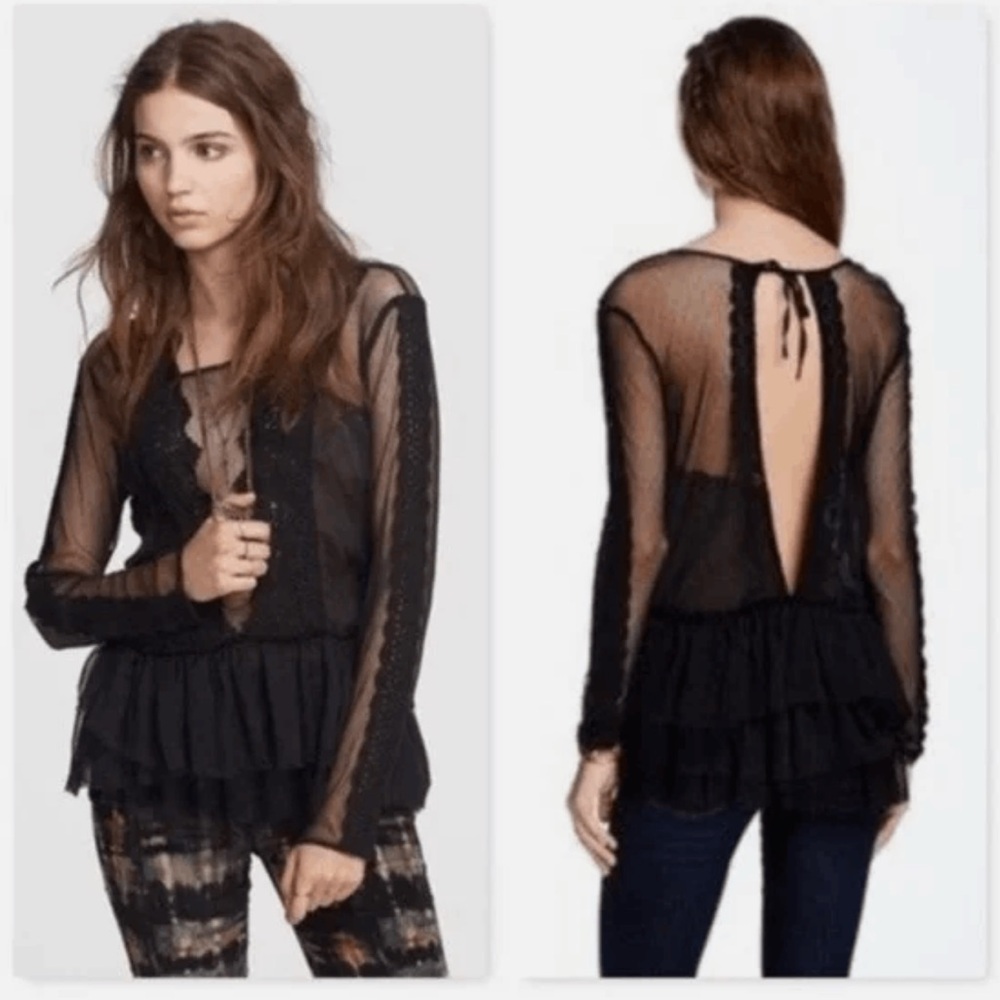 Free People Lace Shirt